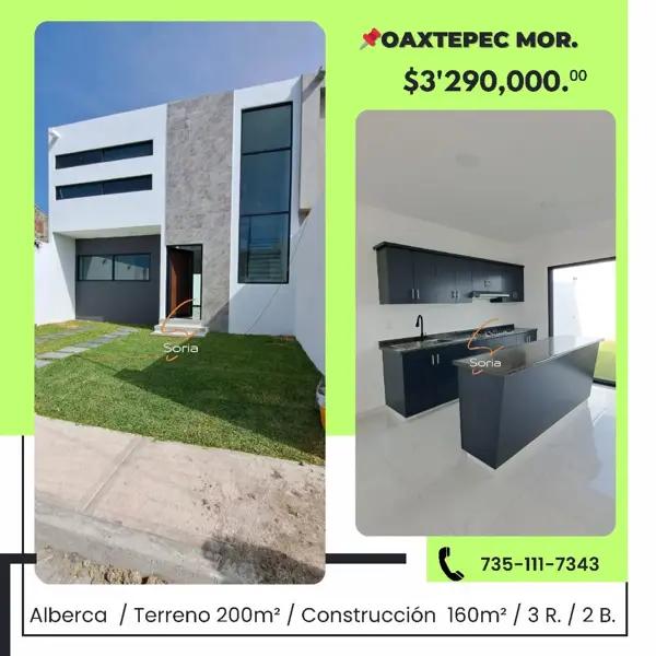 Casa en venta en Oaxtepec Centro, Yautepec, Morelos