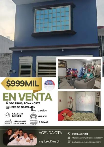 Casa en venta en Geovillas los Pinos, Veracruz, Veracruz de Ignacio de la Llave