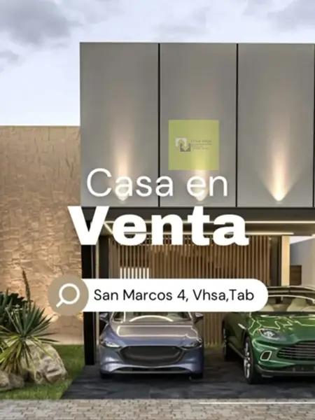 Casa en venta en San Marcos, Centro, Tabasco