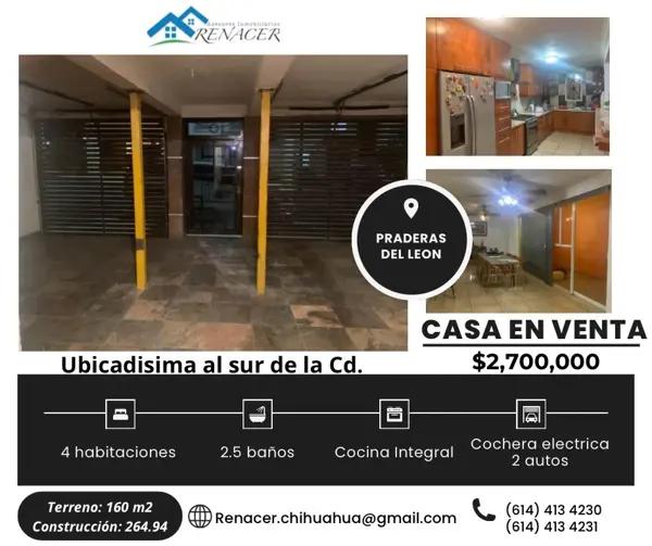 Casa en venta en Praderas de León, Chihuahua, Chihuahua