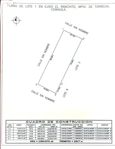 Terreno en venta en El Ranchito, Torreón, Coahuila de Zaragoza
