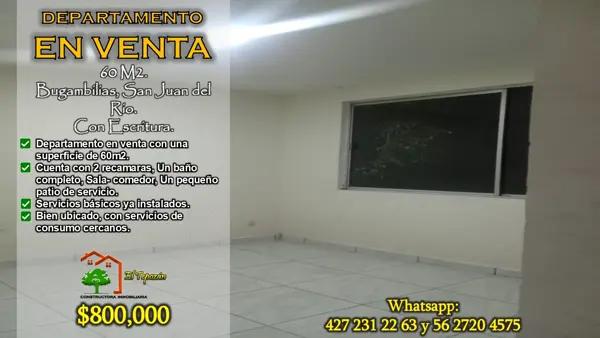 Departamento en venta en Bugambilias, San Juan del Río, Querétaro