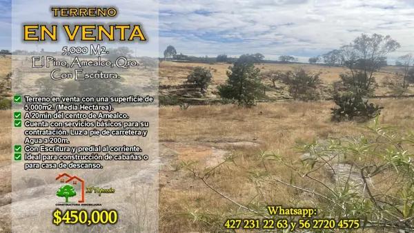 Terreno en venta en El Pino, Amealco de Bonfil, Querétaro