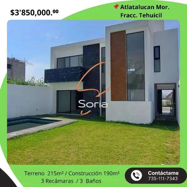 Casa en venta en Atlatlahucan, Atlatlahucan, Morelos Casa en venta en Atlatlahucan, Atlatlahucan, Morelos