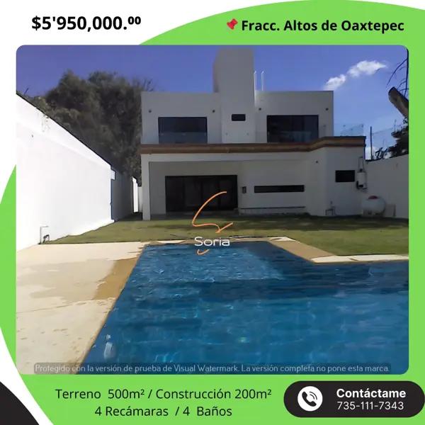 Casa en venta en Altos de Oaxtepec, Yautepec, Morelos