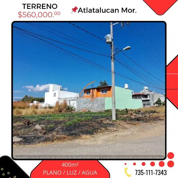 Terreno en venta en Ampliación San Antonio, Atlatlahucan, Morelos