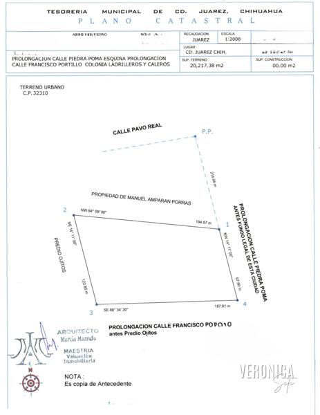 Terreno en venta en Ladrilleros y Caleros, Juárez, Chihuahua