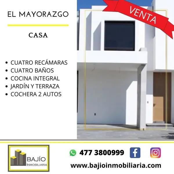 Casa en venta en El Mayorazgo Residencial, León, Guanajuato