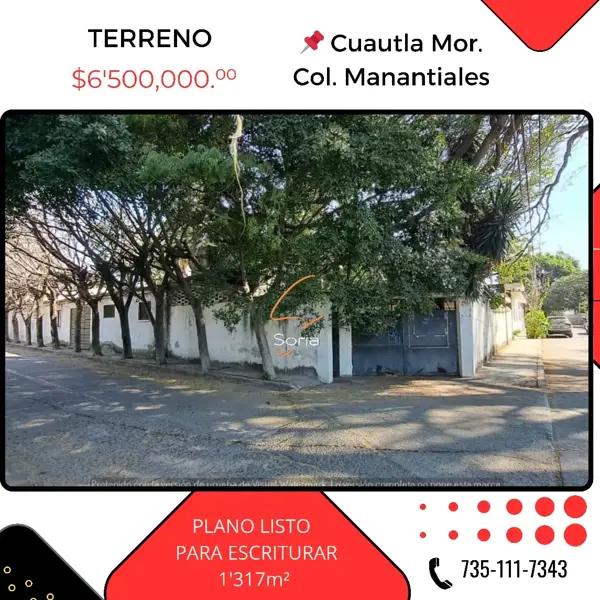 Terreno en venta en Manantiales, Cuautla, Morelos