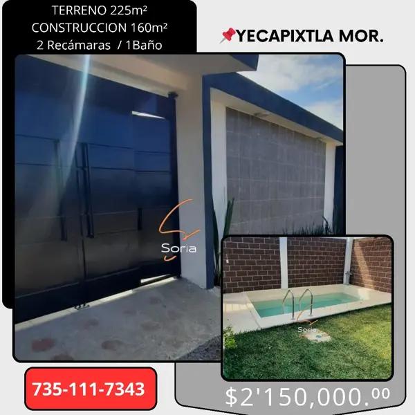 Casa en venta en Yecapixtla, Yecapixtla, Morelos