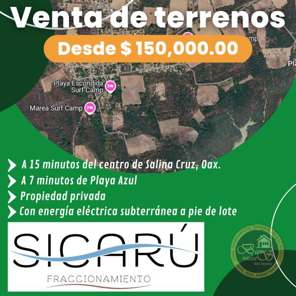 Terreno en venta en Morro de Mazatan, Santo Domingo Tehuantepec, Oaxaca