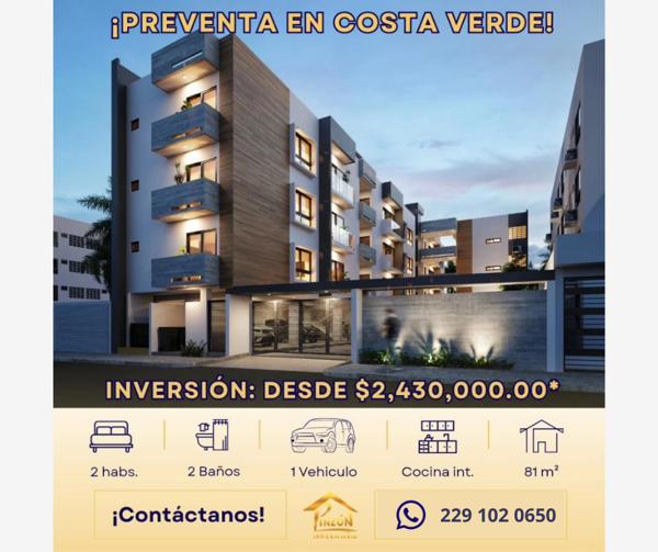 Departamento en venta en Costa Verde, Boca del Río, Veracruz de Ignacio de la Llave
