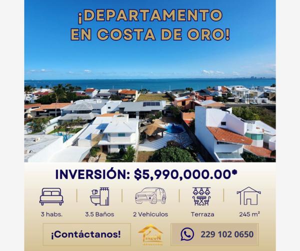Departamento en venta en Costa de Oro, Boca del Río, Veracruz de Ignacio de la Llave Departamento en venta en Costa de Oro, Boca del Río, Veracruz de Ignacio de la Llave