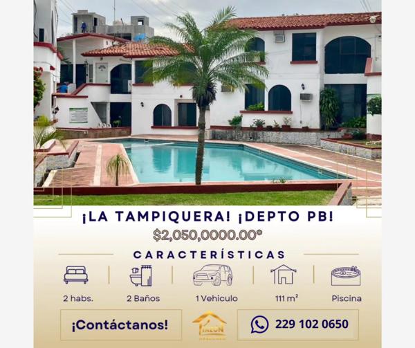 Departamento en venta en La Tampiquera, Boca del Río, Veracruz de Ignacio de la Llave