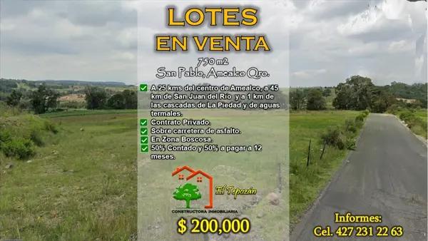 Terreno en venta en San Pablo, Amealco de Bonfil, Querétaro