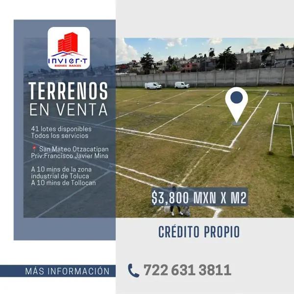 Terreno en venta en San Mateo Otzacatipan, Toluca, México