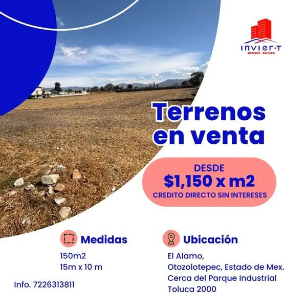 Terreno en venta en Villa Cuauhtemoc, Otzolotepec, México