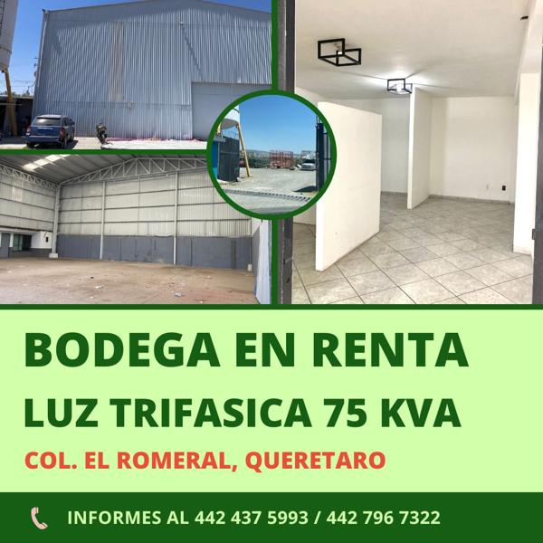 Bodega en renta en El Romeral, Corregidora, Querétaro