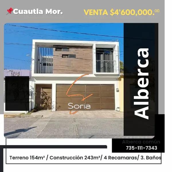 Casa en venta en Condominios del Bosque, Cuautla, Morelos