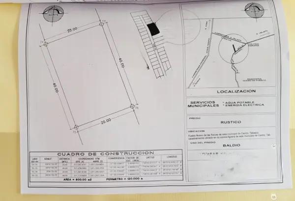 Terreno en venta en Pueblo Nuevo de las Raíces, Centro, Tabasco