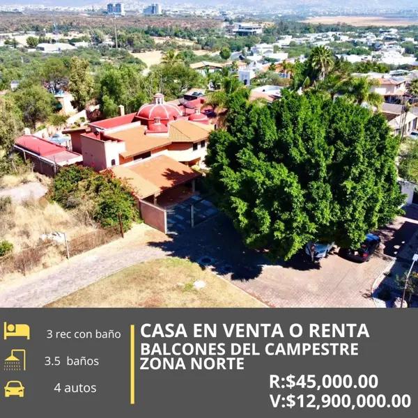 Casa en venta y renta en Balcones del Campestre, León, Guanajuato