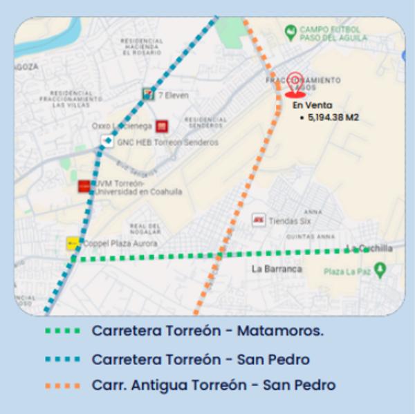 Terreno en venta en Lagos, Torreón, Coahuila de Zaragoza