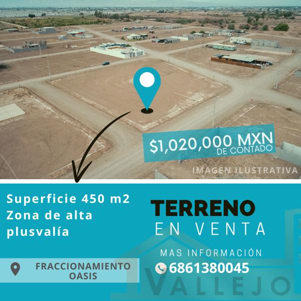 Terreno en venta en El Oasis, Mexicali, Baja California