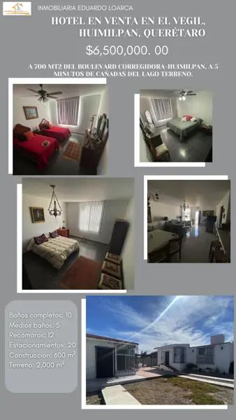 Hotel en venta en El Vegil, Huimilpan, Querétaro