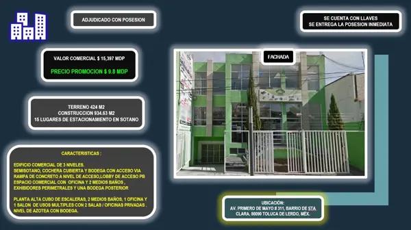 Edificio en venta en Santa Clara, Toluca, México