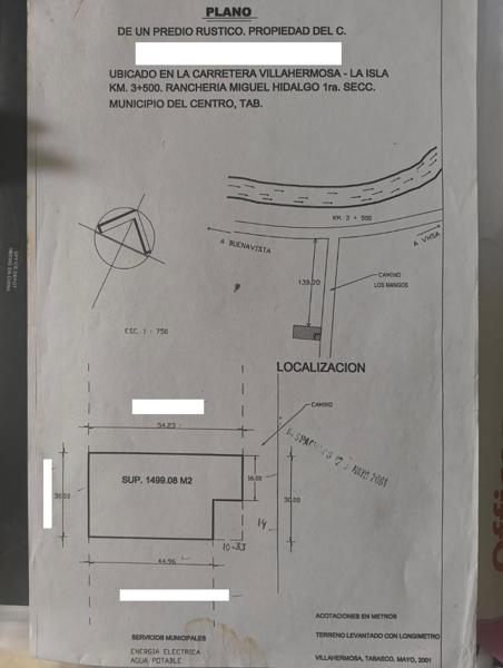 Terreno en venta en La Isla, Centro, Tabasco
