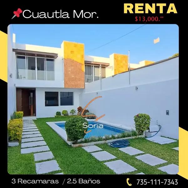 Casa en renta en Niño Artillero, Cuautla, Morelos
