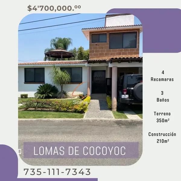 Casa en venta en Lomas de Cocoyoc, Atlatlahucan, Morelos