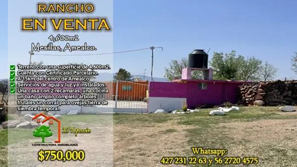 Quinta en venta en Mesillas, Amealco de Bonfil, Querétaro