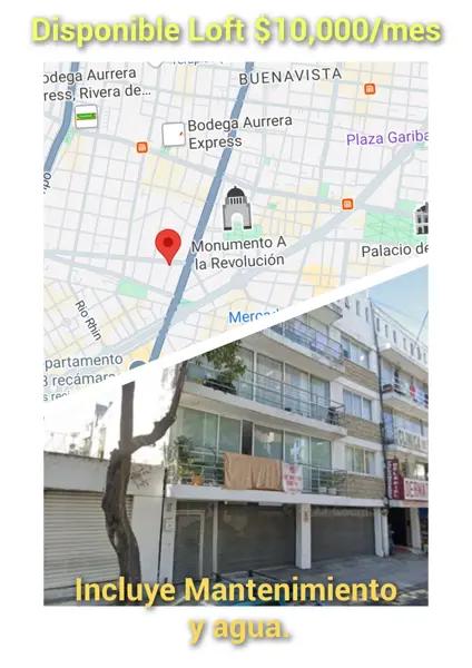 Departamento en renta en San Rafael, Cuauhtémoc, Ciudad de México