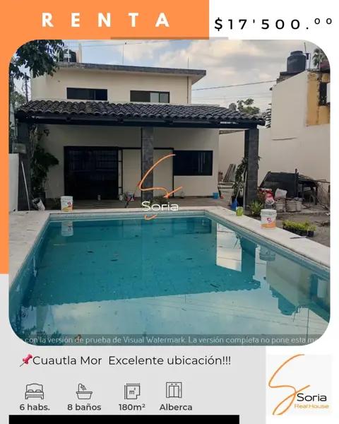 Casa en renta en Cuautlixco, Cuautla, Morelos