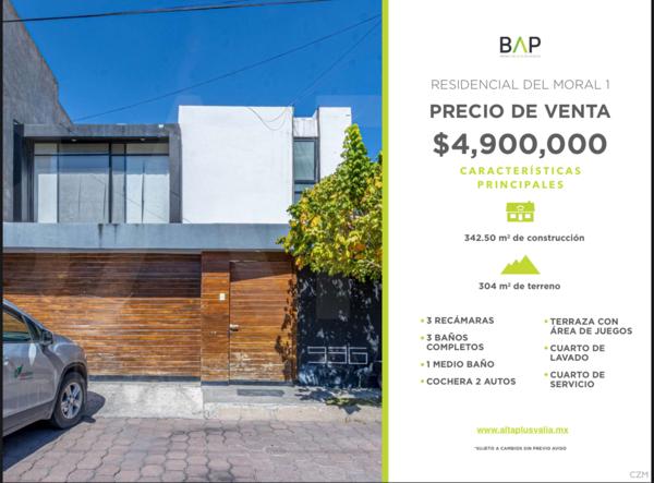 Casa en venta en Residencial del Moral, León, Guanajuato