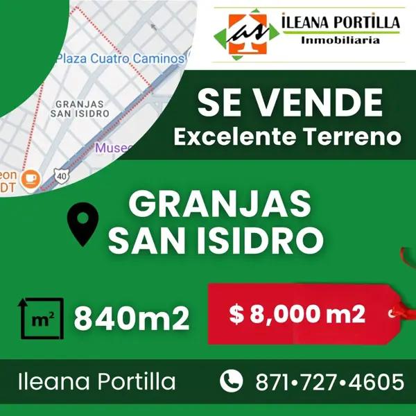 Terreno en venta en Granjas San Isidro, Torreón, Coahuila de Zaragoza