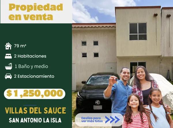 Casa en venta en Villas del Sauce, San Antonio la Isla, México