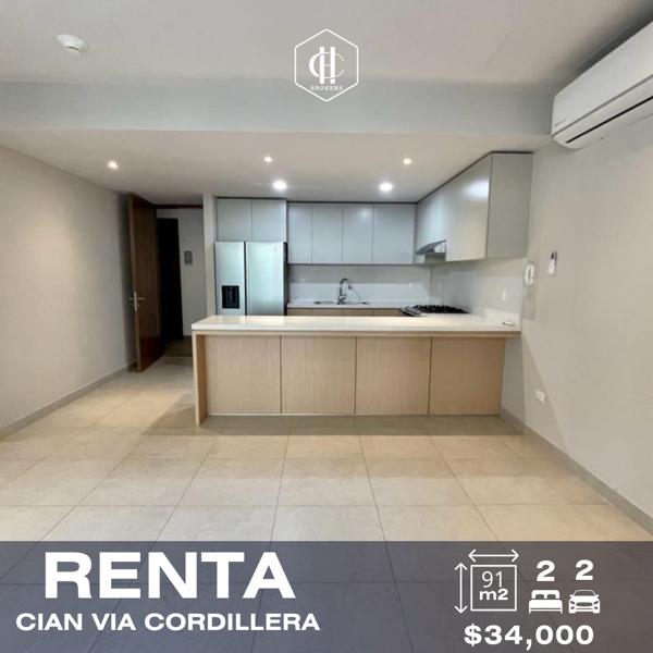 Departamento en renta en Vía Cordillera, Santa Catarina, Nuevo León