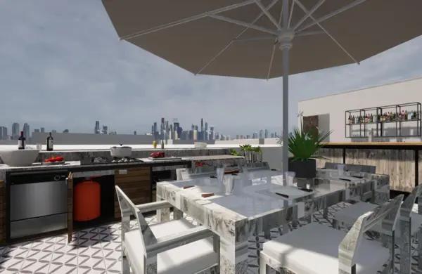 Condo con roof garden común, en venta, San Rafael, CDMX