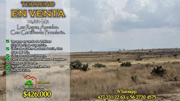 Terreno en Venta en Los Reyes, Amealco de Bonfil, Querétaro