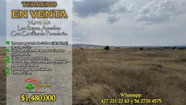 Terreno Residencial en Venta en Los Reyes, Amealco de Bonfil, Querétaro