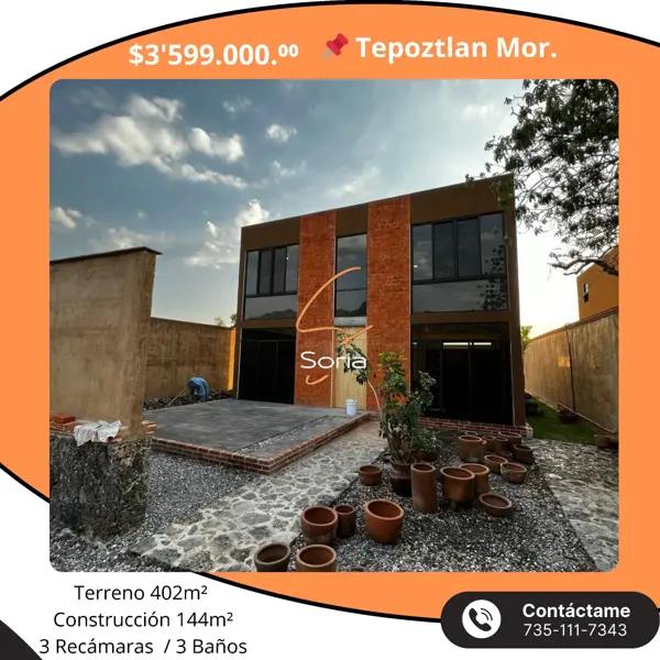 Casa en Venta en Tepoztlan Centro, Tepoztlán, Morelos