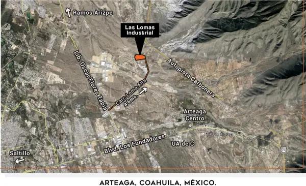 Preventa de terrenos industria ligera en Loma Alta, Arteaga, Coahuila