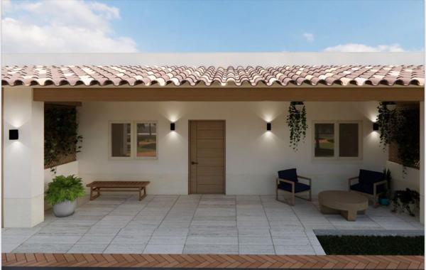 Casa para adultos mayores una planta