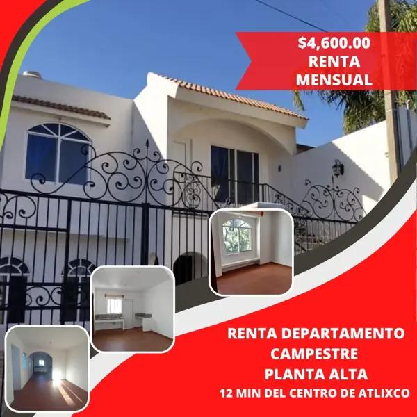 Departamento en renta en Emiliano Zapata Nexatengo, Atlixco, Puebla