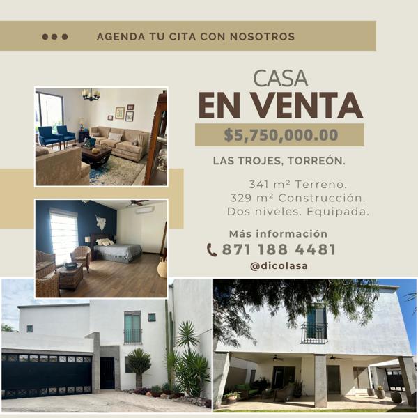Casa en Venta en Las Trojes, Torreón, Coahuila de Zaragoza.