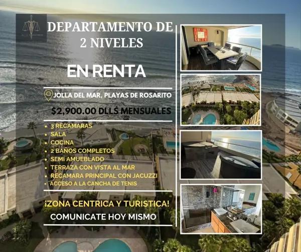 Departamento en Renta en Misión Viejo, Playas de Rosarito, Baja California