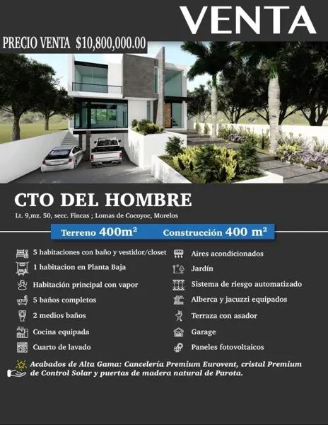 Casa en Venta en Lomas de Cocoyoc, Atlatlahucan, Morelos