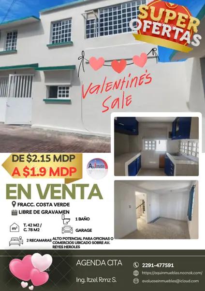 Casa en venta en Costa Verde, Boca del Río, Veracruz de Ignacio de la Llave